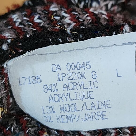 Panache Gray Retro Diamond Knit Button Front Cardigan - Picture 5 of 5